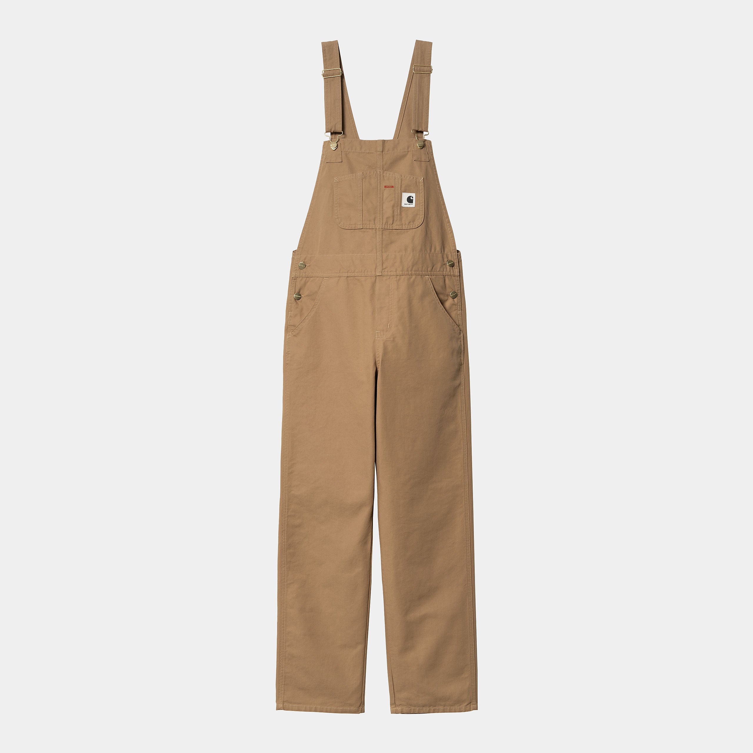 CARHARTT WIP BIB OVERALL PEANUT RINSED